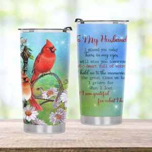 I Missed You Today Cardinal Couple To My Husband Tumbler, Best Gift For Husband