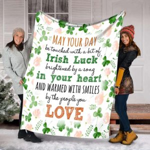 Irish Good Luck Sayings May Your Day Blanket, St Patrick’s Day Blanket