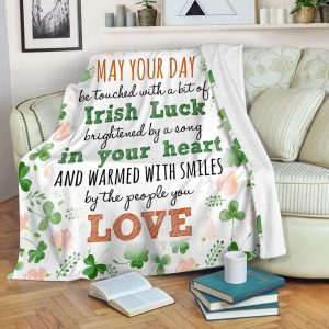 Irish Good Luck Sayings May Your Day Blanket, St Patrick’s Day Blanket
