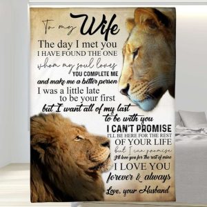 Lion Couple I Have Found The One To My Wife Blanket, Personalized Gift For Wife