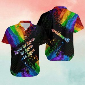 Love Is Love Pride Month Rainbow Watercolor LGBT Hawaiian Shirt – LGBT Gifts