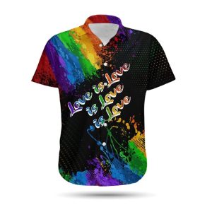Love Is Love Pride Month Rainbow Watercolor LGBT Hawaiian Shirt LGBT Gifts 2 1