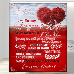 Love Tree We Are Together To My Wife Blanket, Personalized Gift For Wife