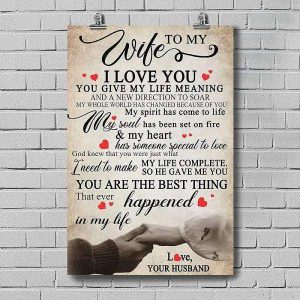 Love You Always With My Heart To My Husband Canvas, Personalized Gift For Husband