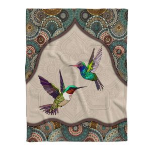 Mandala Hummingbird Couple Blanket, Best Couple Gift