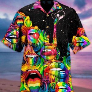 Mouths Candy Rainbow Color Graphic LGBT Hawaiian Shirt – LGBT Gifts