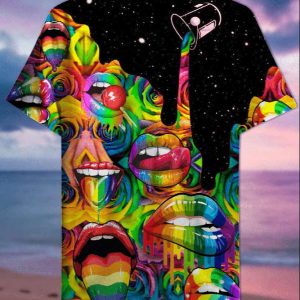 Mouths Candy Rainbow Color Graphic LGBT Hawaiian Shirt LGBT Gifts 2 1