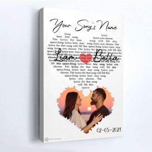 My Song My Lover Lyrics Couples Canvas, Custom Couple Gifts