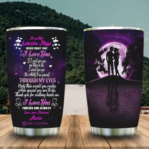 Never Foget That I Love You Couples Tumbler, Custom Couple Gifts