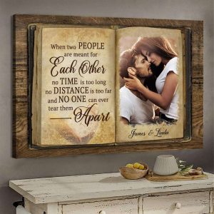 No Time Is Too Long Couples Canvas, Custom Couple Gifts