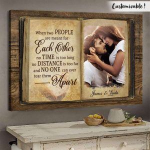 No Time Is Too Long Couples Canvas, Custom Couple Gifts