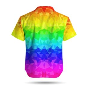 Rainbow Polygonal American Flag Inside LGBT Hawaiian Shirt LGBT Gifts 3 1