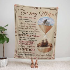 Realized That You Are The One To My Wife Blanket, Personalized Gift For Wife