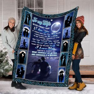 See Yourself Through My Eyes Moonlight To My Wife Blanket, Personalized Gift For Wife