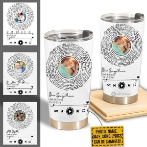 Special Moments Song Lyrics Couples Tumbler, Custom Couple Gifts