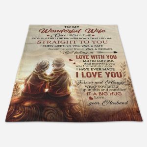 Straight To You To My Wonderful Wife Blanket Personalized Gift For Wife 2