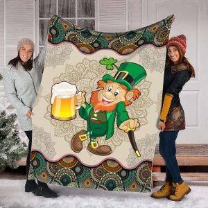 Vintage Irish Mandala Blanket, St Patrick’s Day Blanket