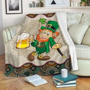 Vintage Irish Mandala Blanket, St Patrick’s Day Blanket