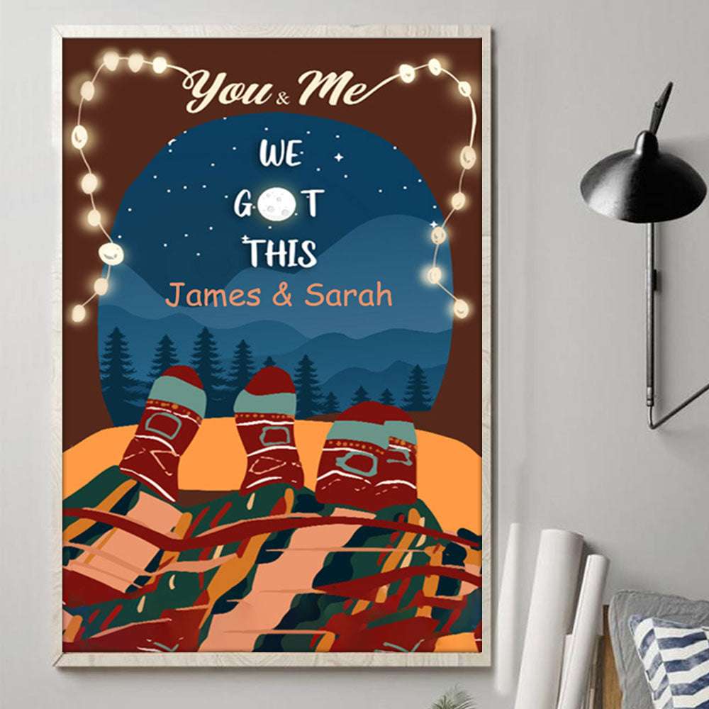 We Got This You And Me Couples Canvas, Custom Couple Gifts