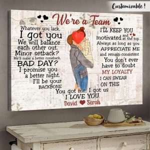 Whatever You Lack I Got You Couples Canvas, Custom Couple Gifts