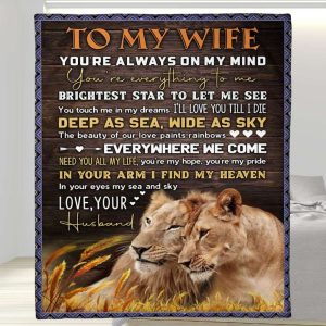 You Are Always On My Mind To My Wife Blanket, Personalized Gift For Wife