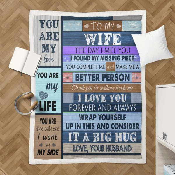 You Are My Life And Love To My Wife Blanket, Personalized Gift For Wife