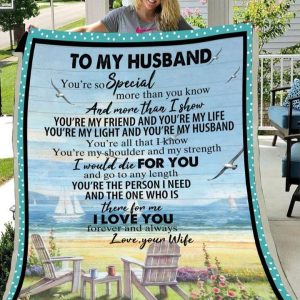 You Are My Light To My Husband Blanket, Personalized Gift For Husband