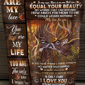 You Are My Love Deer Couple To My Wife Blanket, Personalized Gift For Wife