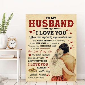 You Are My Rock To My Husband Canvas, Personalized Gift For Husband