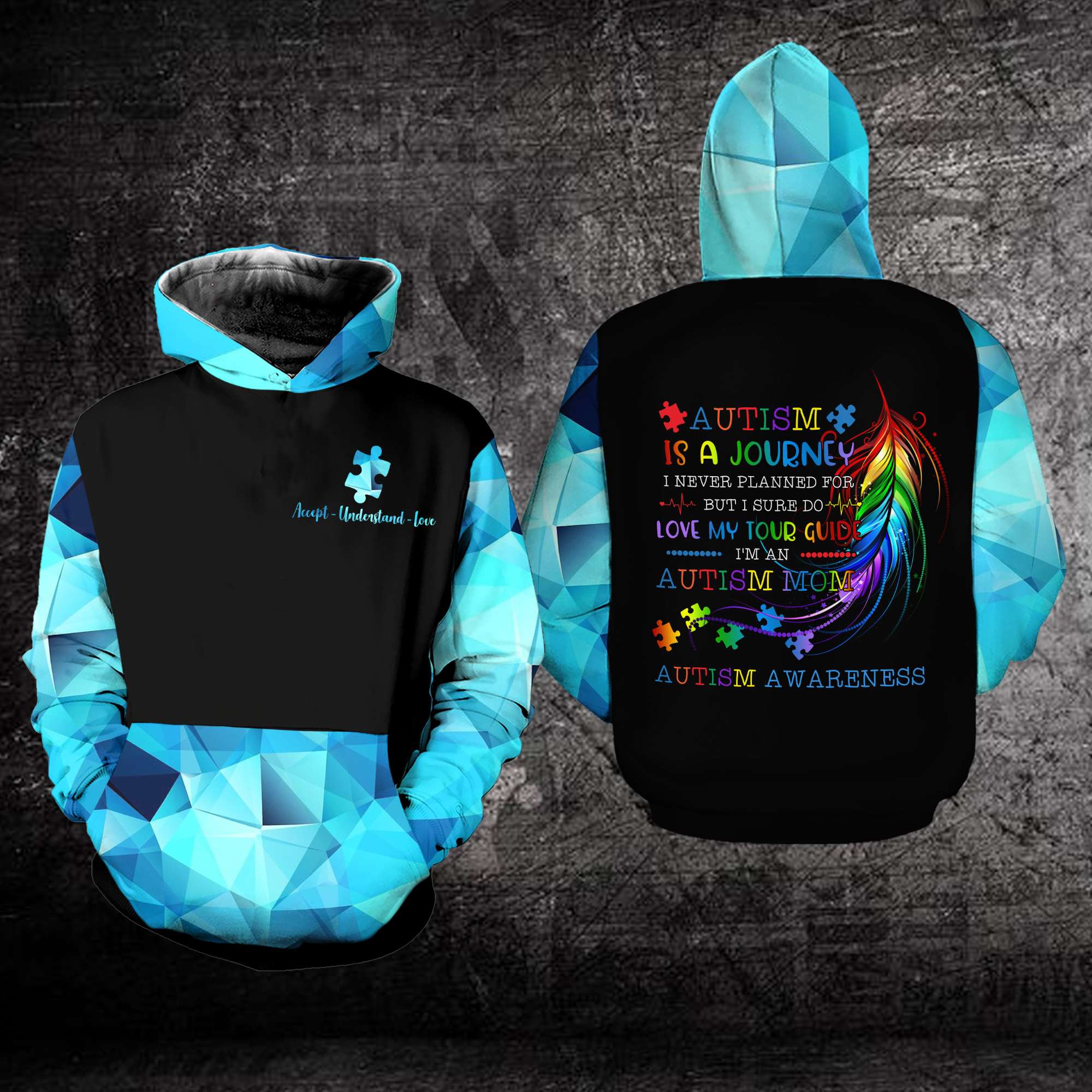 Autism Is A Journey Love My Tour Guide Autism Awareness Hoodie, Autism Apparel