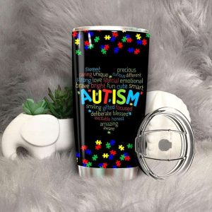 Autism Smiling Gifted Focused Autism Tumbler Autism Awareness Gifts 1