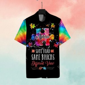 Same Road Same Bricks Defferent View Autism Hawaiian Shirt – Autism Awareness Shirt Designs