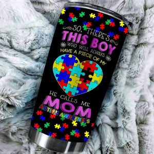 This Boy Have A Piece Of My Autism Tumbler – Autism Awareness Gifts