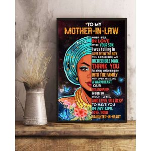 Canvas To African American Mom In Law, Gift To Black Mom, In Love With Mother Canvas