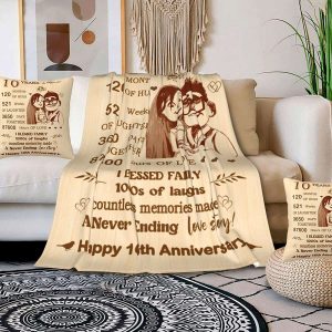 10th Anniversary Marriage Gifts Blanket 10th Anniversary Wedding Gifts 10 Year Anniversary Wedding Gifts for Him Her Couple 2