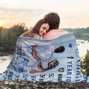 1st Anniversary Blanket Gift 1st Marriage Anniversary Blanket Gift for Wife Throw Blanket 4