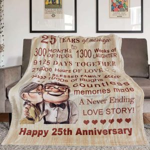 25th Anniversary Wedding Blanket For Couple 1