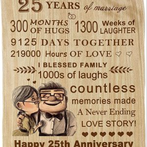 25th Anniversary Wedding Blanket For Couple 4