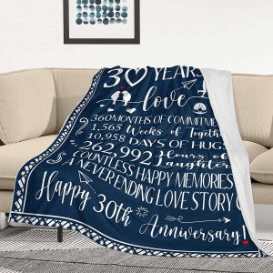 30th Anniversary Wedding Gifts Blanket 30th Anniversary Wedding Gifts for Couples 2