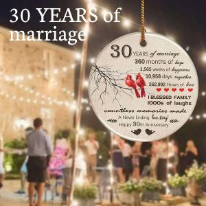 30th Wedding Christmas Ornaments 30th Anniversary Decoration Couple Gifts 3