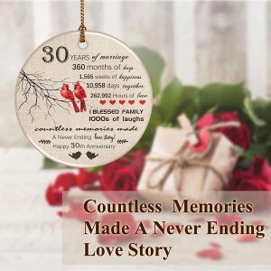 30th Wedding Christmas Ornaments 30th Anniversary Decoration Couple Gifts 4