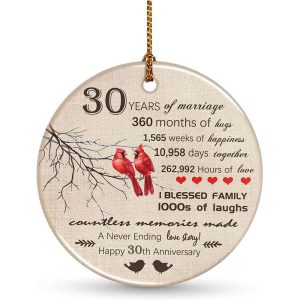 30th Wedding Christmas Ornaments 30th Anniversary Decoration Couple Gifts 5