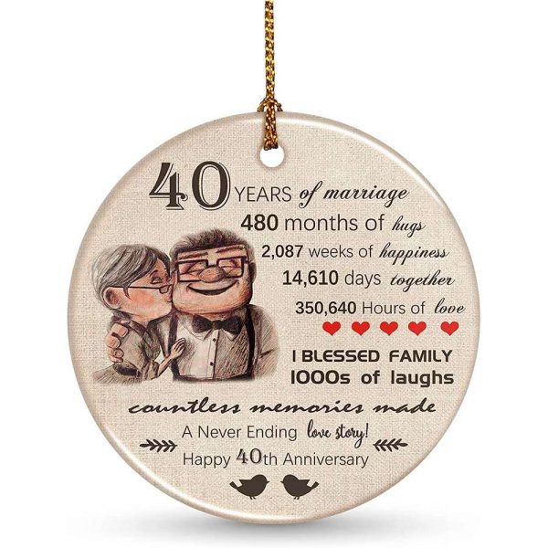40th Anniversary Romantic A Never Ending Carl And Elly Ornaments