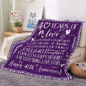 40th Anniversary Wedding Gifts Blanket 40th Anniversary Wedding Gifts for Couples 1