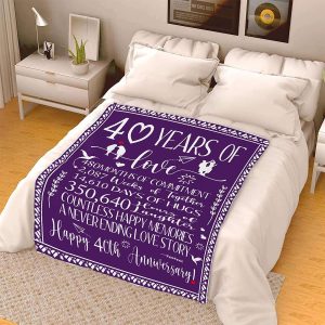 40th Anniversary Wedding Gifts Blanket 40th Anniversary Wedding Gifts for Couples 2