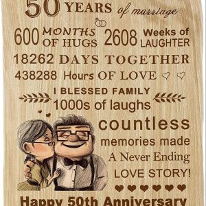 50th Anniversary Blanket Gifts Best Gifts for 50th Wedding Ideas 50th Wedding Anniversary for Couple 2