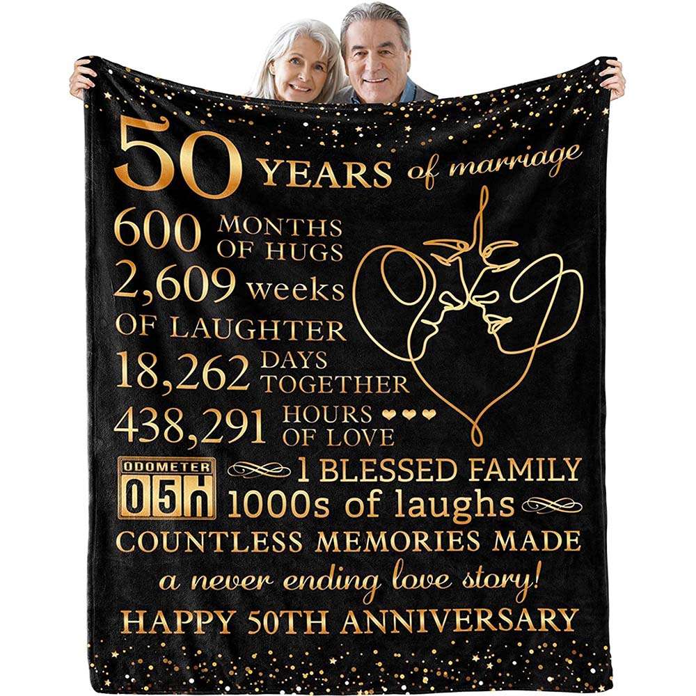 50th Anniversary Blanket Gifts Hours Of Love Couple Blanket