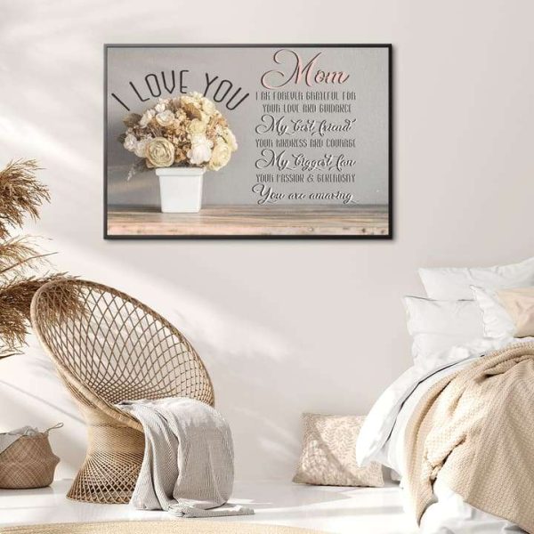 I Am Forever Grateful For Your Love Canvas Gift For Mom