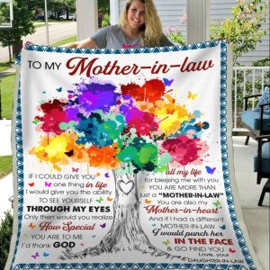 Banket Daughter In Law To Mother In Law Mothers Day Blanket Art Tree Water Painting If I Could Give You 2383 1