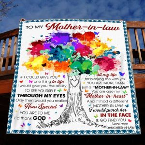 Banket Daughter In Law To Mother In Law Mothers Day Blanket Art Tree Water Painting If I Could Give You 2383 2
